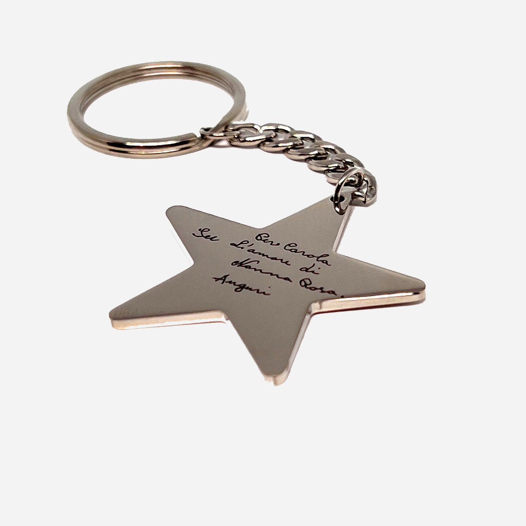 Portachiavi Stella – Brilla con un Messaggio Speciale