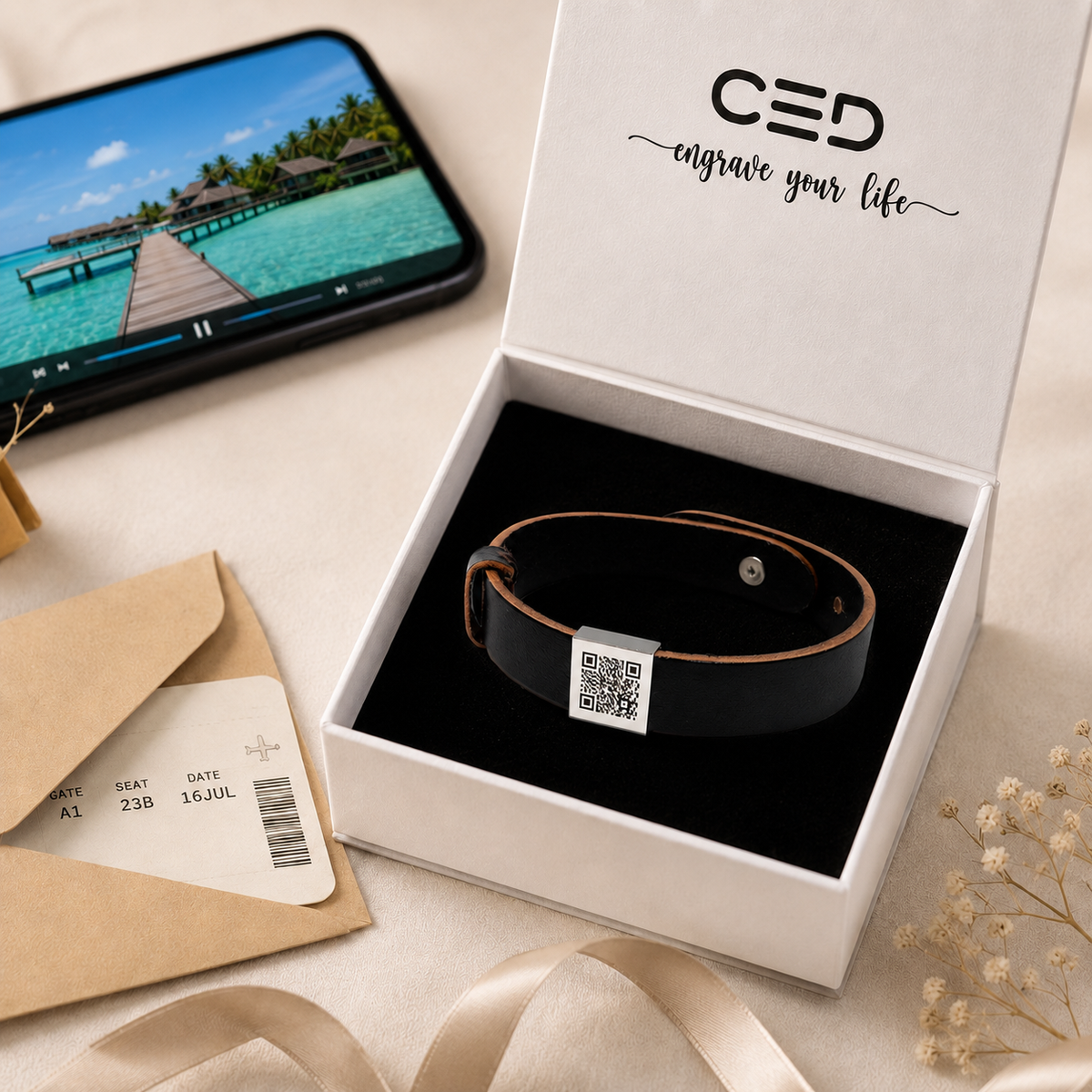 Bracciale personalizzato CED con QR Code e sorpresa