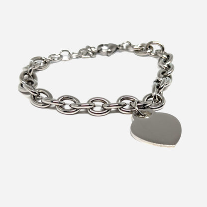 Bracciale Maglia Larga White – Cuore & Stile Unico