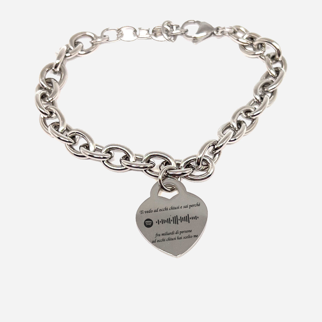 Bracciale Maglia Larga White – Cuore & Stile Unico