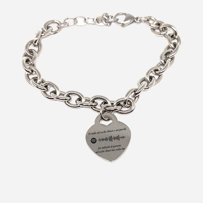 Bracciale Maglia Larga White – Cuore & Stile Unico